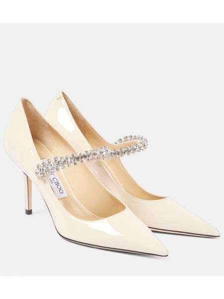 Lack läder pumps Jimmy Choo vit