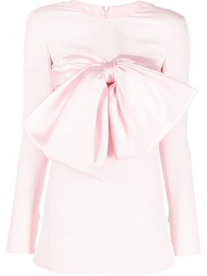Sukienka mini z kokardką oversize Giambattista Valli różowa