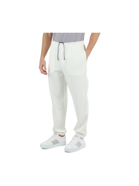 Spodnie sportowe Emporio Armani białe