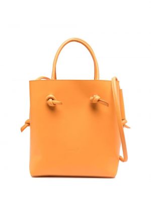 Læder shopping bag Marsell orange