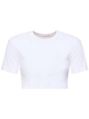 Памучна тениска The Frankie Shop бяло