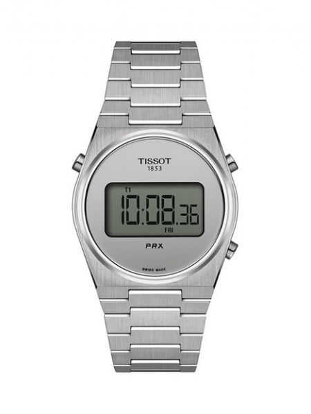 Цифровые часы Tissot серебряные
