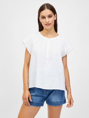 Блуза от муселин Gap бяло