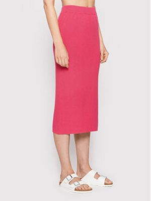 Slim fit pouzdrová sukně United Colors Of Benetton růžové
