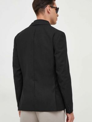 Vlněná bunda Calvin Klein černá