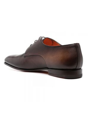 Zapatos derby de cuero Santoni marrón