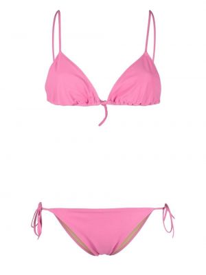 Bikini cu șireturi din dantelă Lido roz