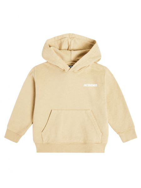 Hoodie i bomull för tjejer Jacquemus Enfant beige