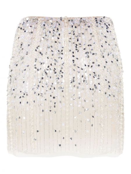 Mini sijonas iš tiulio Elisabetta Franchi sidabrinė