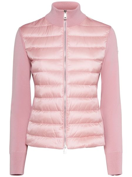 Dun cardigan i uld Moncler pink