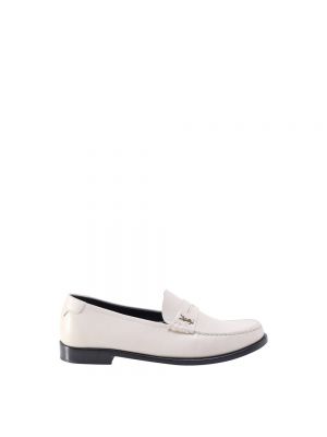 Leder loafer Saint Laurent weiß