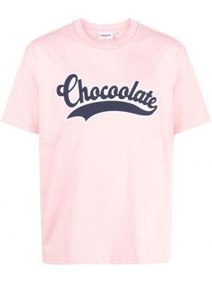 T-shirt con stampa Chocoolate rosa