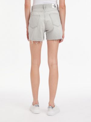 Pantaloni scurți din denim Calvin Klein Jeans gri