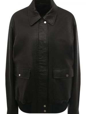 Кожаная куртка Mainless черная