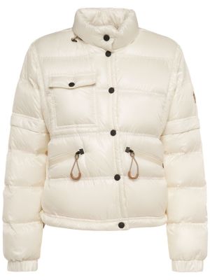 Biała nylonowa kurtka puchowa Moncler Grenoble