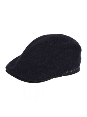Czarny kapelusz Brunello Cucinelli
