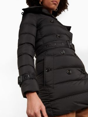 Pérový kabát Burberry čierna