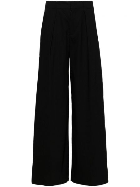 Pantaloni drepti plisate Closed negru