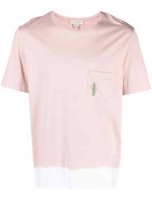 Hímzett póló zsebes Nick Fouquet rózsaszín