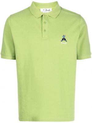 Tricou polo cu imprimeu geometric Pringle Of Scotland verde