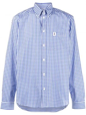 Пухена карирана риза с копчета Mackintosh синьо