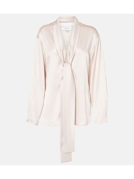 Bluse i satin Victoria Beckham hvid