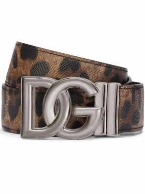Cintura con stampa Dolce & Gabbana marrone