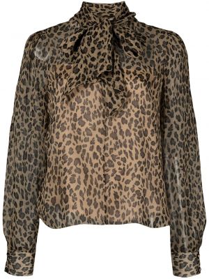 Bluza s potiskom z leopardjim vzorcem Adam Lippes