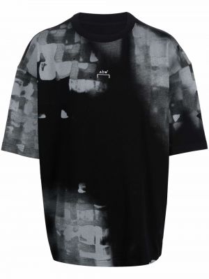 Abstrakt mönster t-shirt med mönster A-cold-wall* svart