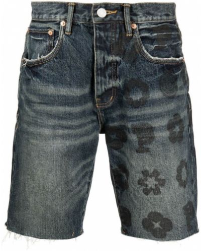 Shorts di jeans con stampa Purple Brand