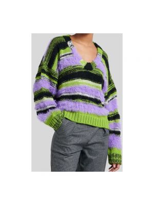 Sweter żakardowy Pinko zielony
