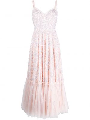 Вечерна рокля без ръкави Needle & Thread розово