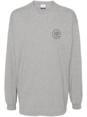 T-shirt di cotone Wtaps grigio