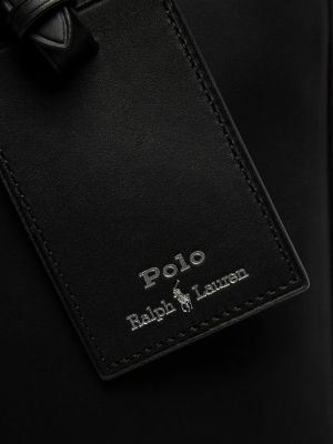 Usnjena torba Polo Ralph Lauren črna