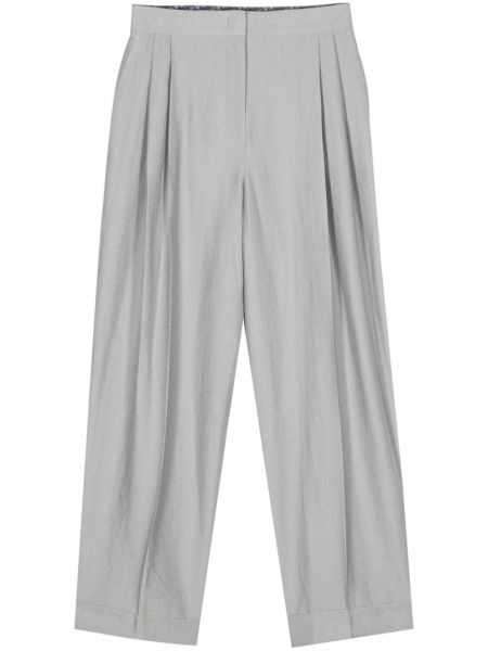 Ravne hlače Emporio Armani siva