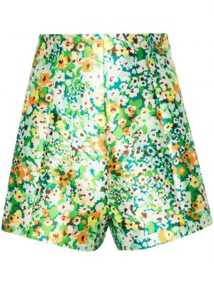 Kratke hlače s cvetličnim vzorcem s potiskom Alemais zelena