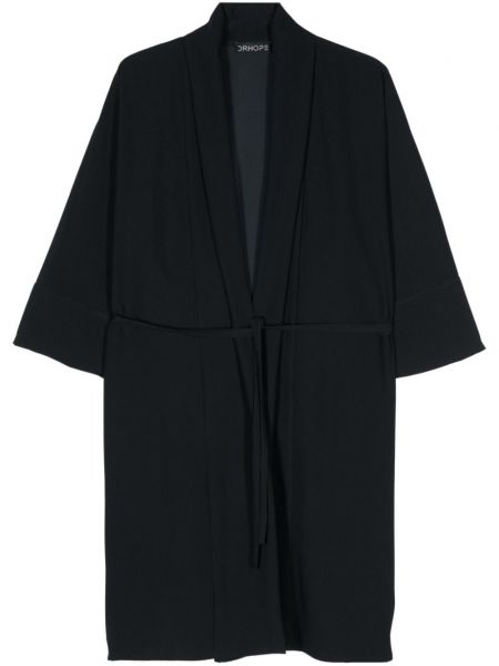 Παλτό με ζώνη από κρεπ Drhope μαύρο