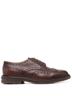 Blonder lær snøring brogues Brunello Cucinelli brun