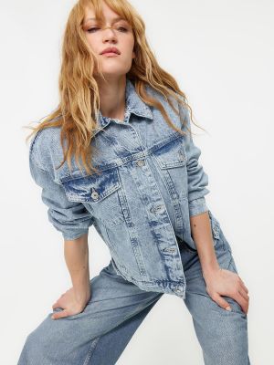 Kurtka jeansowa oversize Trendyol