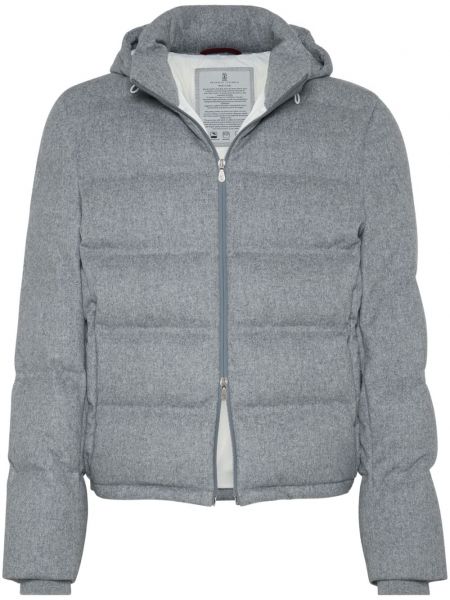 Steppjacke mit kapuze Brunello Cucinelli grau