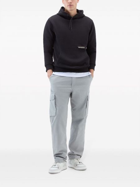 Pantalon cargo en coton avec poches Woolrich gris