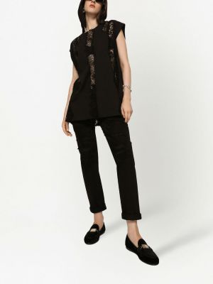 Spitzen bluse Dolce & Gabbana schwarz