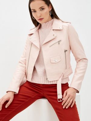 Кожаная куртка Softy, розовая