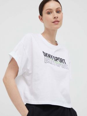 Памучна тениска Dkny бяло