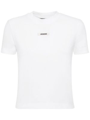 Koszulka bawełniana Jacquemus biała