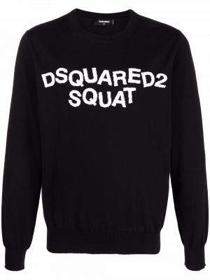 Trykt lang genser Dsquared2 svart