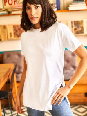Плетена тениска Olalook бяло