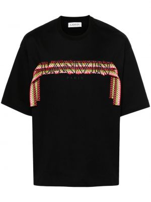 Koszulka koronkowa Lanvin czarna