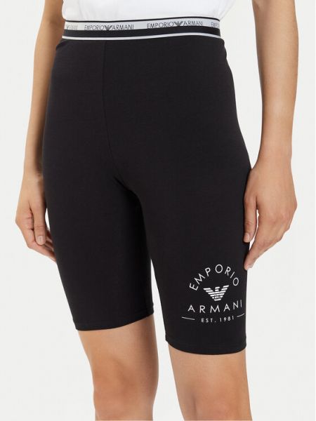 Pantaloni sport cu talie înaltă slim fit Emporio Armani Underwear negru