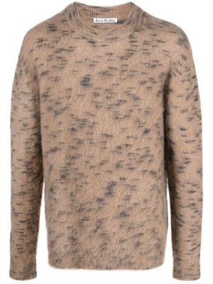 Pikčasti pulover z abstraktnimi vzorci Acne Studios rjava